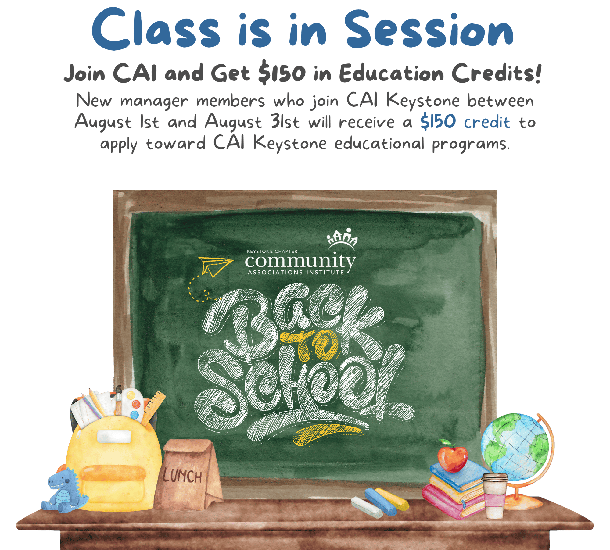 Join CAI and get $150 worth of education credits